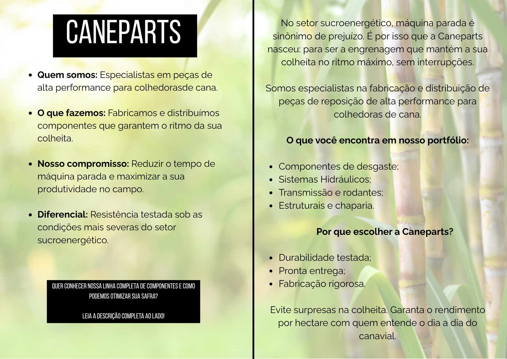 Trator Caneparts no campo